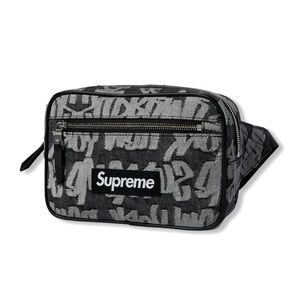 Supreme Jacquard Denim Waist Bag